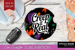 Halloween Quote Car Coaster - Sarcastic Coaster PNG Product Image 1