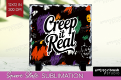 Halloween Quote Slate PNG - Sarcastic Square Slate Product Image 1