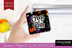 Halloween Quote Magnet Sublimation - Sarcastic Square Magnet Product Image 1