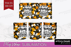 Sarcastic Halloween Quote Mug Wrap - Brush Stroke Mug PNG Product Image 1
