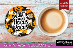 Halloween Quote Round Coaster - Sarcastic Coaster PNG Product Image 1