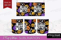 Sarcastic Halloween Quote Mug Wrap - Brush Stroke Mug PNG Product Image 1