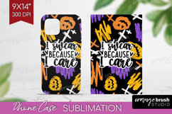 Sarcastic Halloween Quote Phone Case PNG - Brush Stroke Case Product Image 1