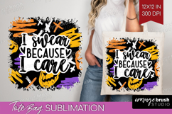 Sarcastic Halloween Quote Tote Bag - Brush Stroke Tote Bag Product Image 1