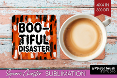 Halloween Quote Square Coaster - Sarcastic Coaster PNG Product Image 1