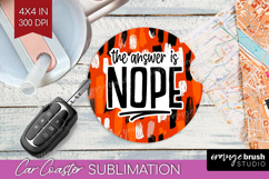 Sarcastic Halloween Quote Car Coaster - Brush Stroke Coaster Product Image 1