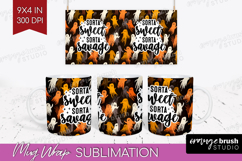 Sarcastic Halloween Quote Mug Wrap - Brush Stroke Mug PNG Product Image 1
