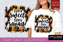 Sarcastic Halloween Quote Square Tshirt Background - Brush Product Image 1