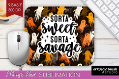 Sarcastic Halloween Quote Mouse Pad Sublimation - Brush PNG Product Image 1