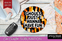Halloween Quote Car Coaster - Sarcastic Coaster PNG Product Image 1