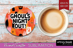 Halloween Quote Round Coaster - Sarcastic Coaster PNG Product Image 1