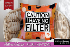 Sarcastic Halloween Quote Pillow Sublimation - Brush Stroke Product Image 1