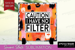 Sarcastic Halloween Quote Slate PNG - Brush Stroke Square Product Image 1