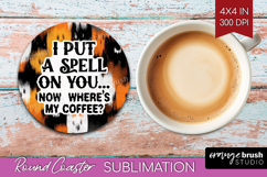 Halloween Quote Round Coaster - Sarcastic Coaster PNG Product Image 1