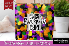 Sarcastic Halloween Quote Tumbler Wrap - Brush Stroke PNG Product Image 1