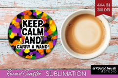 Halloween Quote Round Coaster - Sarcastic Coaster PNG Product Image 1