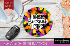 Sarcastic Halloween Quote Car Coaster - Brush Stroke Coaster Product Image 1