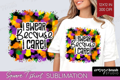 Sarcastic Halloween Quote Square Tshirt Background - Brush Product Image 1