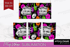 Sarcastic Halloween Quote Mug Wrap - Brush Stroke Mug PNG Product Image 1