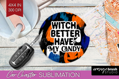 Halloween Quote Car Coaster - Sarcastic Coaster PNG Product Image 1