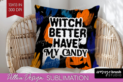 Halloween Quote Pillow Sublimation - Sarcastic Pillow Cover Product Image 1
