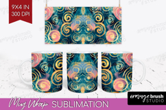 Brush Stroke Mug Wrap - Abstract Mug PNG Sublimation Product Image 1