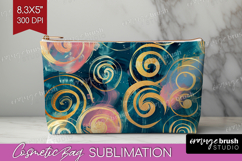 Brush Stroke Cosmetic Bag - Abstract Makeup Bag PNG Product Image 1