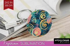 Brush Stroke Keychain PNG - Abstract Keychain Sublimation Product Image 1