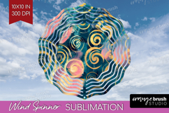 Brush Stroke Wind Spinner Sublimation PNG - Abstract Round Product Image 1