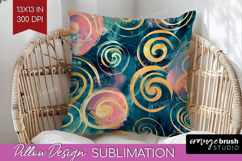 Brush Stroke Pillow Sublimation - Abstract Pillow Cover PNG Product Image 1