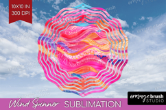 Brush Stroke Wind Spinner Sublimation PNG - Abstract Round Product Image 1