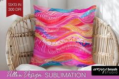 Brush Stroke Pillow Sublimation - Abstract Pillow Cover PNG Product Image 1