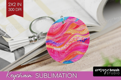 Brush Stroke Keychain PNG - Abstract Keychain Sublimation Product Image 1
