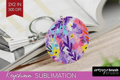 Brush Stroke Keychain PNG - Abstract Keychain Sublimation Product Image 1