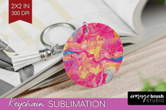 Brush Stroke Keychain PNG - Abstract Keychain Sublimation Product Image 1