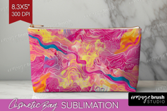 Brush Stroke Cosmetic Bag - Abstract Makeup Bag PNG Product Image 1