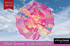 Brush Stroke Wind Spinner Sublimation PNG - Abstract Round Product Image 1