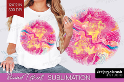 Brush Stroke Round Tshirt Background - Abstract PNG Product Image 1