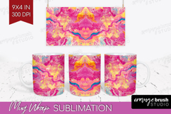 Brush Stroke Mug Wrap - Abstract Mug PNG Sublimation Product Image 1