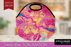 Brush Stroke Lunch Bag - Abstract Lunch Bug PNG Sublimation Product Image 1