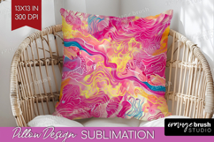 Brush Stroke Pillow Sublimation - Abstract Pillow Cover PNG Product Image 1