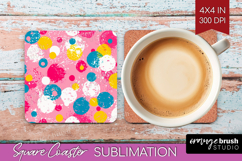 Brush Stroke Square Coaster - Abstract Coaster PNG Product Image 1