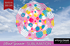 Brush Stroke Wind Spinner Sublimation PNG - Abstract Round Product Image 1
