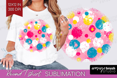 Brush Stroke Round Tshirt Background - Abstract PNG Product Image 1