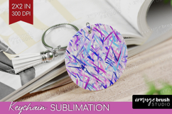 Brush Stroke Keychain PNG - Abstract Keychain Sublimation Product Image 1