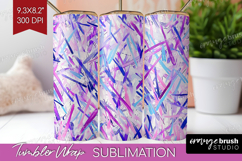 Brush Stroke Tumbler Wrap - Abstract Tumbler PNG Sublimation Product Image 1
