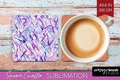Brush Stroke Square Coaster - Abstract Coaster PNG Product Image 1