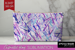Brush Stroke Cosmetic Bag - Abstract Makeup Bag PNG Product Image 1