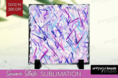 Brush Stroke Slate PNG - Abstract Square Slate Sublimation Product Image 1