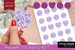 Brush Stroke Round Sticker - Abstract Printable Sticker Product Image 1